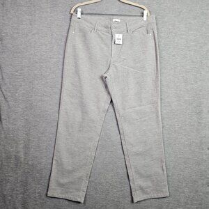 J.JILL Corduroy Women's Light Grey Hither Mid Rise Pants Size 14P NEW